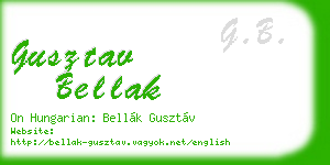 gusztav bellak business card